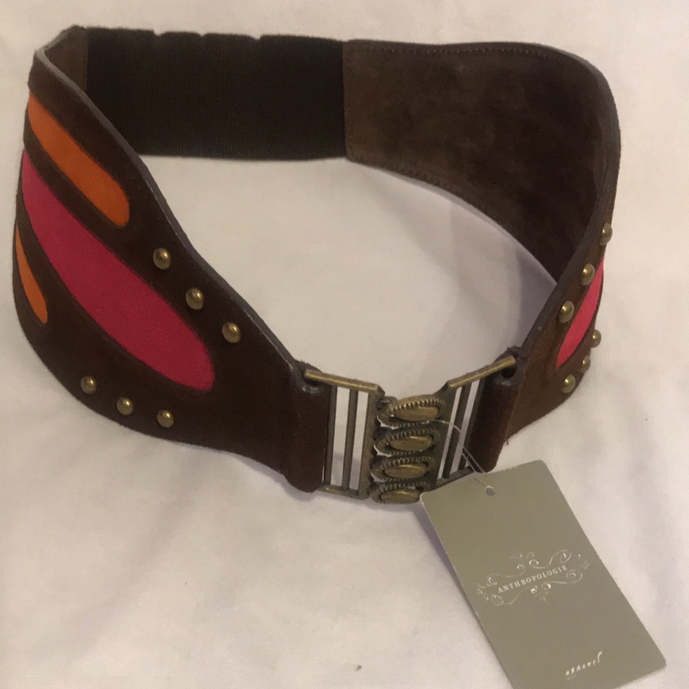 ANTHROPOLOGIE Suede leather belt - Picture 3 of 6